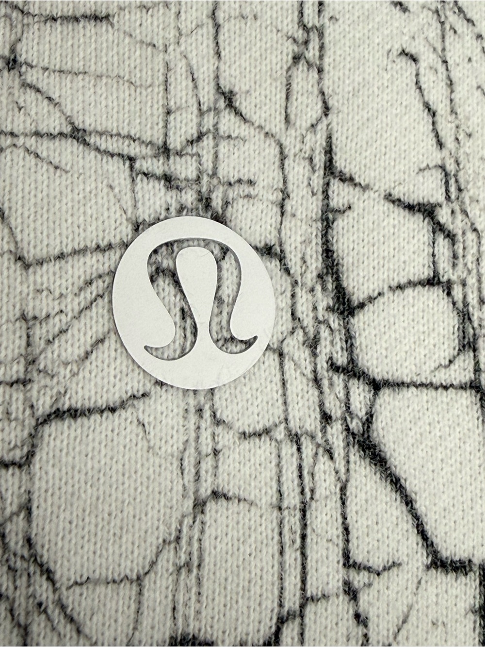 Lululemon Warm Down Jogger *7/8 Length Thread Dye White Black Sz 10 27.5” - Picture 3 of 4
